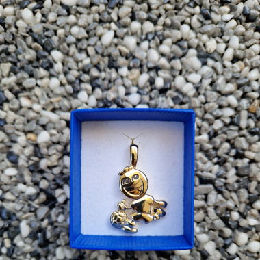 Pendentif de football "Garçon" de PL, doré