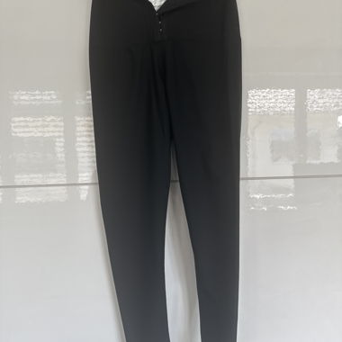 Black Pants with Shiny Waistband