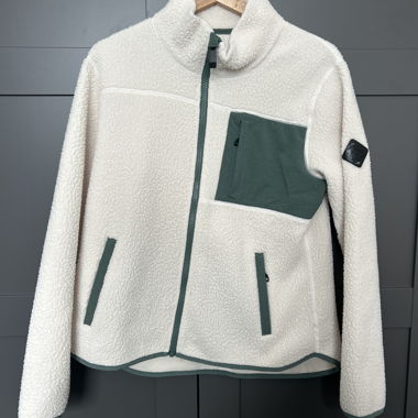 Veste en polaire blanc-vert