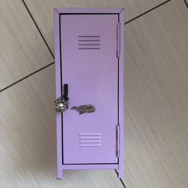 Mini armadietto metallico lilla