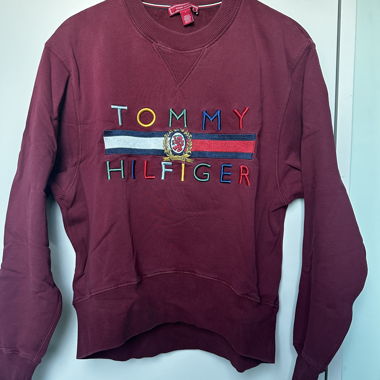 burgundy red tommy hilfiger pullover