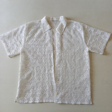 Chemisier vintage en dentelle blanche