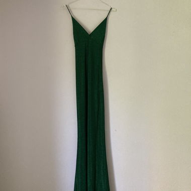 Green Sequin Evening Dress
