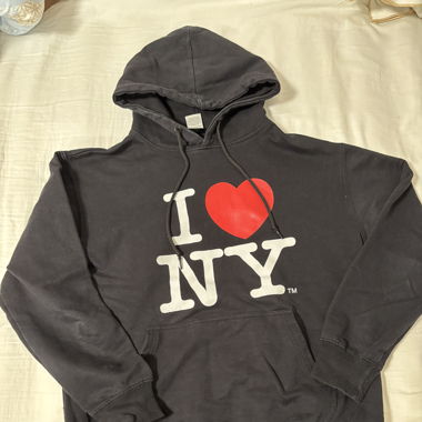 VINTAGE BLACK HOODIE I LOVE NY