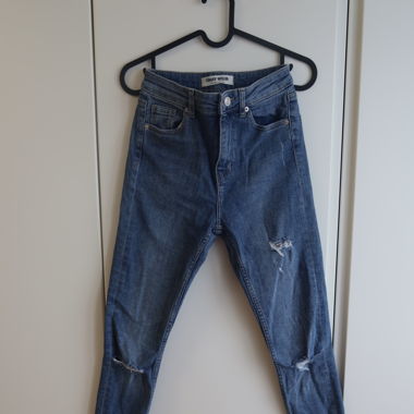 Denim high waist skinny jeans