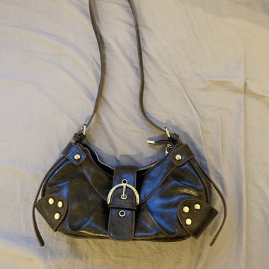 dunkelbraune vintage bag