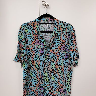 Chemise Zara à imprimé animal pour homme M