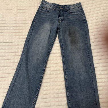 Blue denim jeans