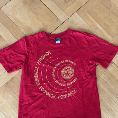 Versace T-Shirt Rot mit Gold-Print