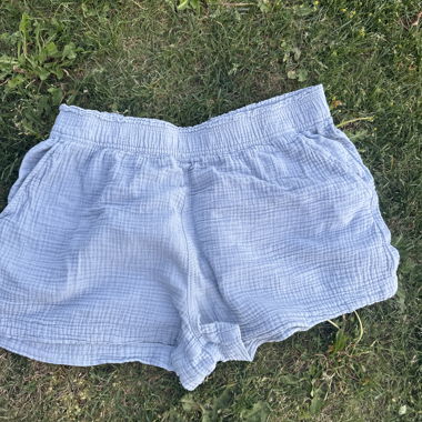 Blue Muslin Shorts