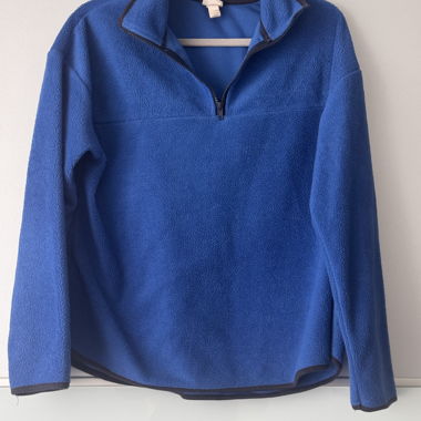Blue Fleece Jacket with Zipper