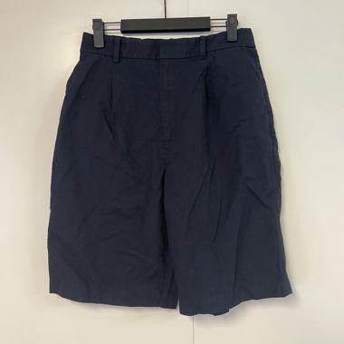 UNIQLO dunkelblaue Leinenmix-Bermudashorts