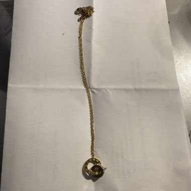 Goldene Halskette mit zwei Ringe