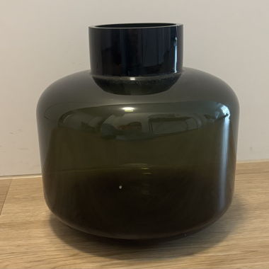 Grosse Dunkelgrüne Vase