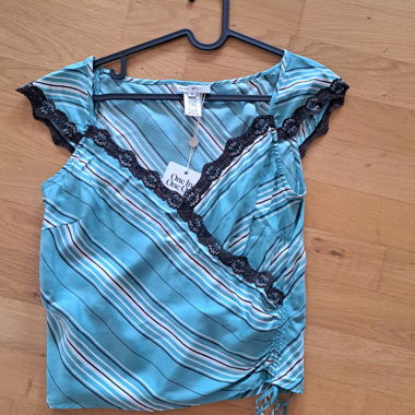 Seidenbluse mit Spitze
