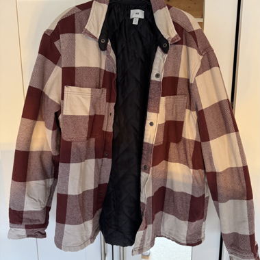 H&M Plaid Shirt Jacket XL