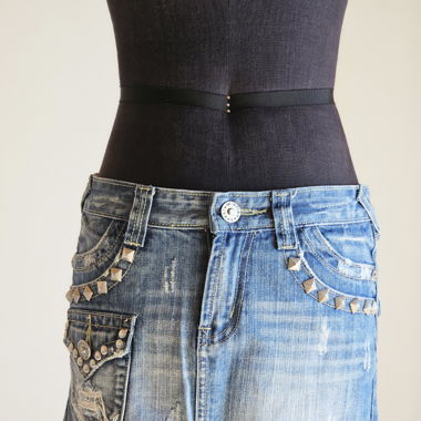 Vintage y2k Punk Nieten Jeans Mini Rock 