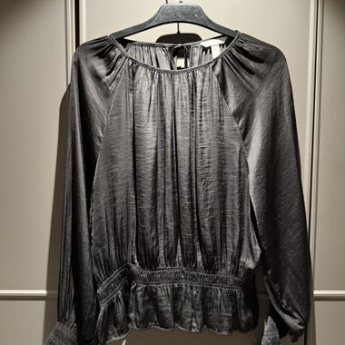 Schwarze satinierte Bluse H&M – Grösse 42