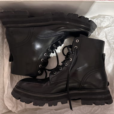 Alexander Mcqueen Leather Boots