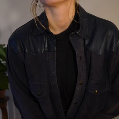 Chemise Vintage Cuir / daim