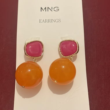 MNG Ohrringe rosa und orange