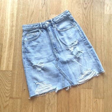 Jeans Skirt with Rips