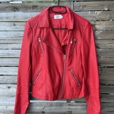 Giacca in ecopelle rossa ONLY taglia 36