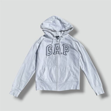 GAP classic white y2k zip-hoodie
