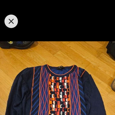 Maglione Carlo Colucci Taglia S/M a righe blu rosso