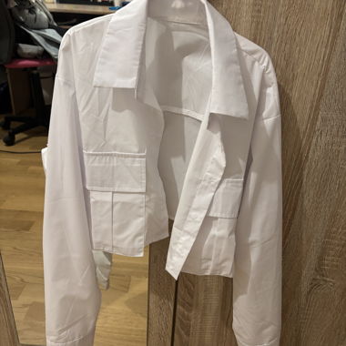 White Cropped Shirt