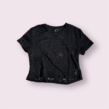 T-shirt mit Spitze (see through)