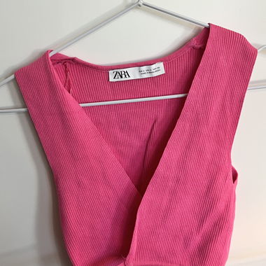 Top a coste rosa Zara