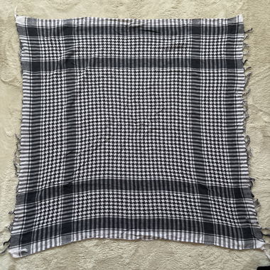 Black and White Check Scarf