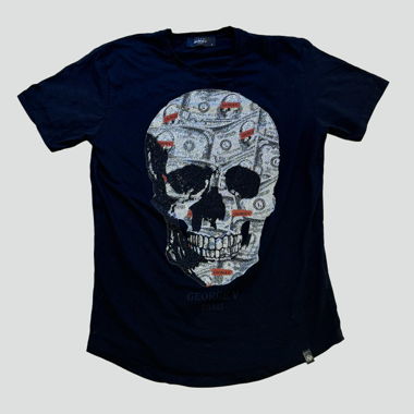 George V Paris skull rhinestones t-shirt