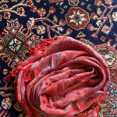 Orientalischer Boho-Schal Rot