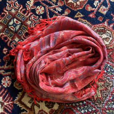 Orientalischer Boho-Schal Rot