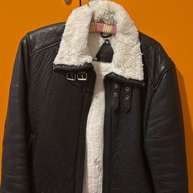 Veste aviateur en cuir synthétique