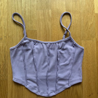 Lilac Crop Top with Spaghetti Straps