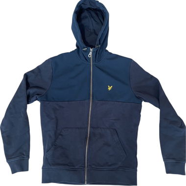 Felpa con cappuccio LYLE&SCOTT blu con zip