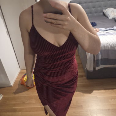 Robe velours bordeaux