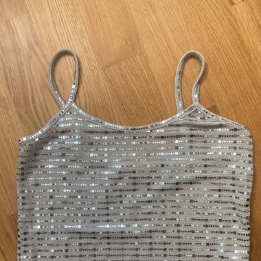 Shiny blue crop top