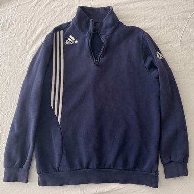 Adidas navy Sweatshirt mit halbem Reissverschluss