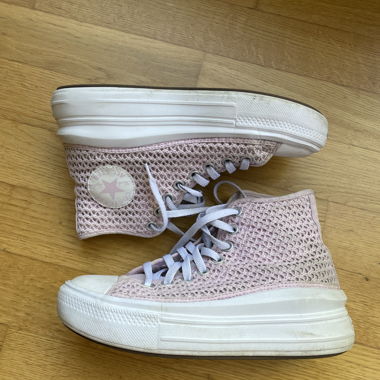 Baskets Converse Platform Montantes Rose Bonbon