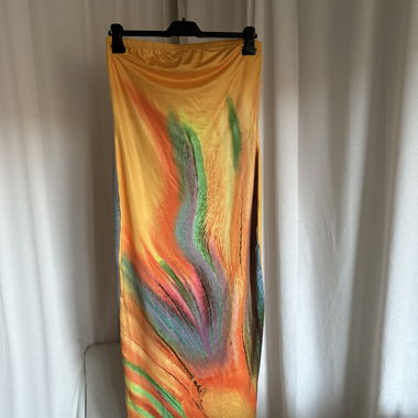 Orange bustier dress