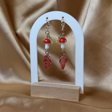 Handmade mushroom earrings