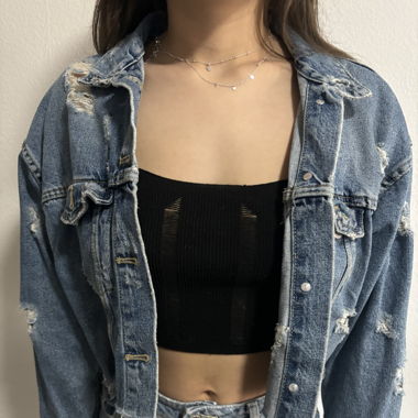 ripped jeansjacke