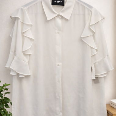 White ruffled blouse The Kooples