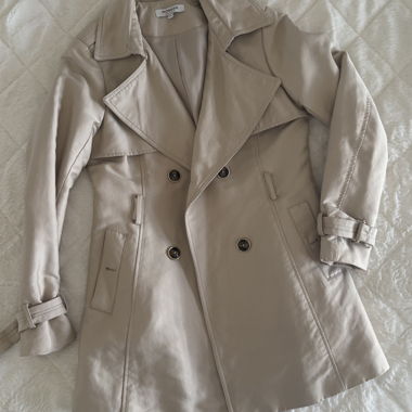 Beiger Morgan-Trenchcoat mit Doppelknopfreihe
