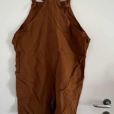 Brown Linen Dungarees