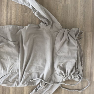 Sweat à capuche beige